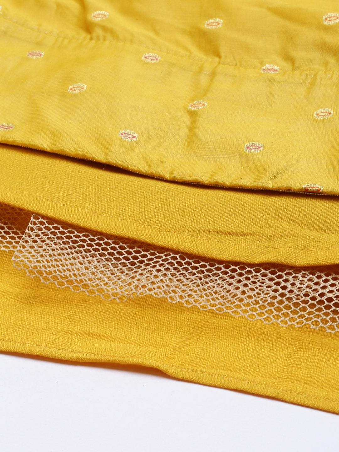 Neeru'S Mustard Color, Chanderi Silk Fabric Suit-Anarkali