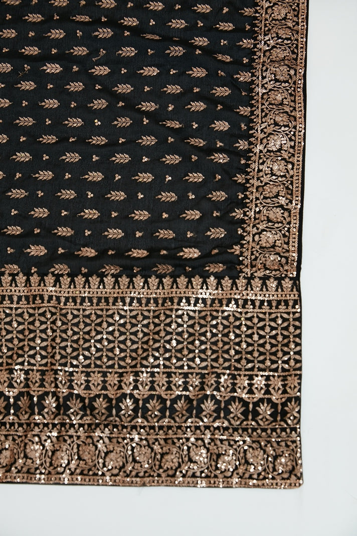 Neerus Women Silk Black Dress