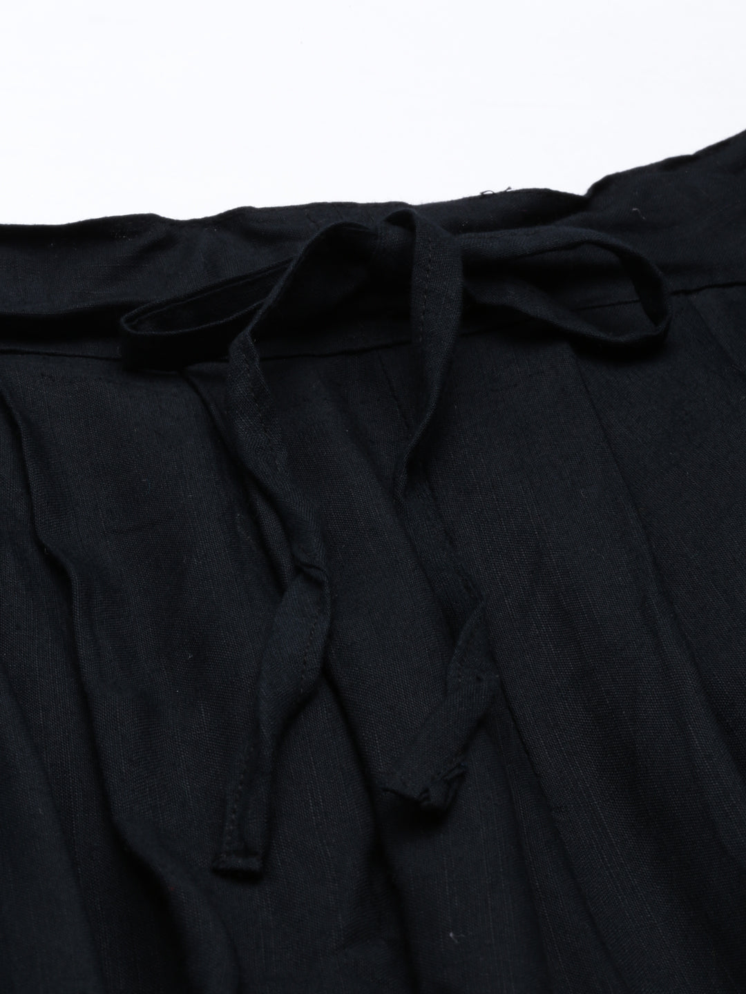 Neeru'S Black Color Slub Rayon Fabric Dhotti
