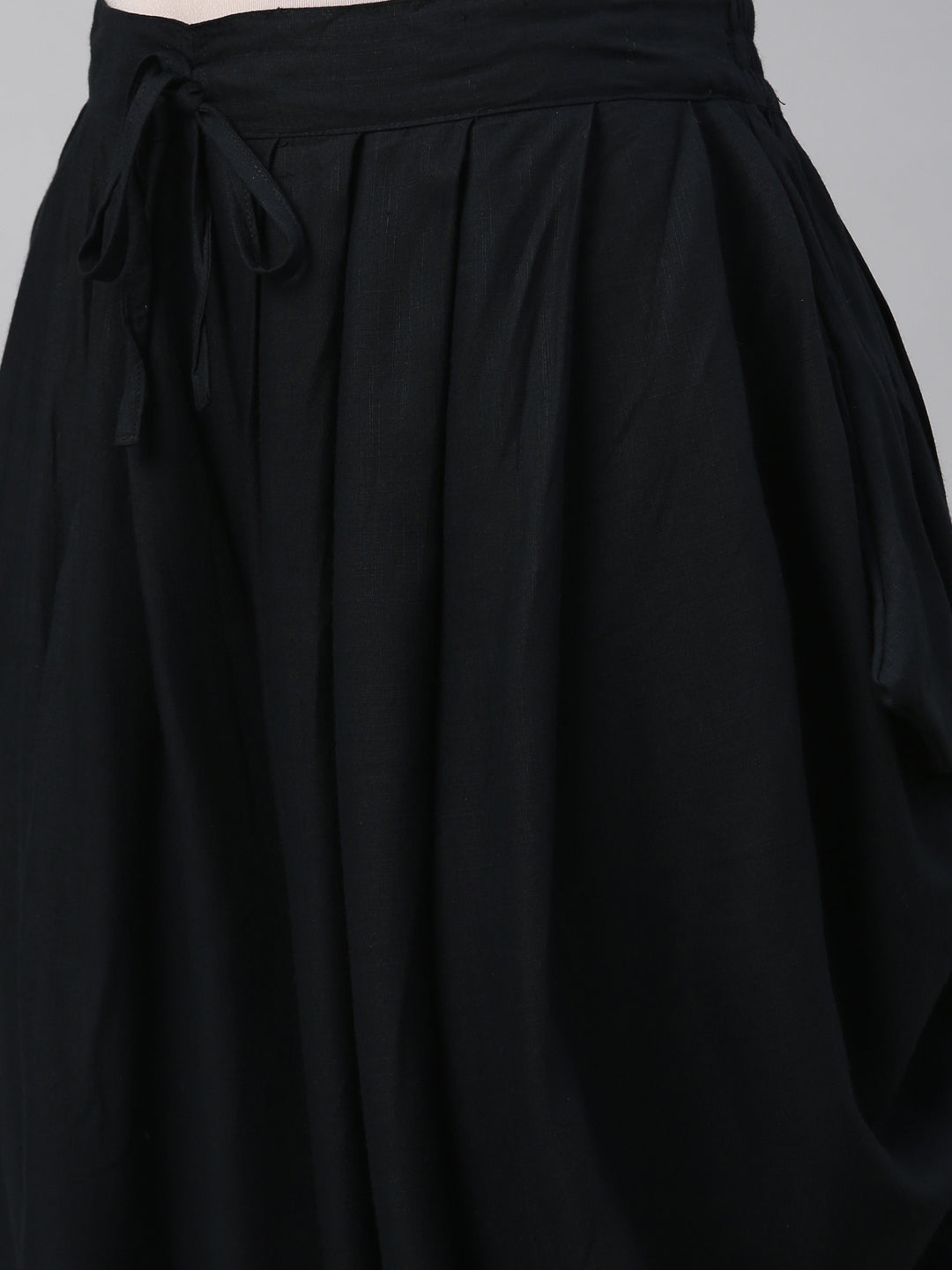 Neeru'S Black Color Slub Rayon Fabric Dhotti
