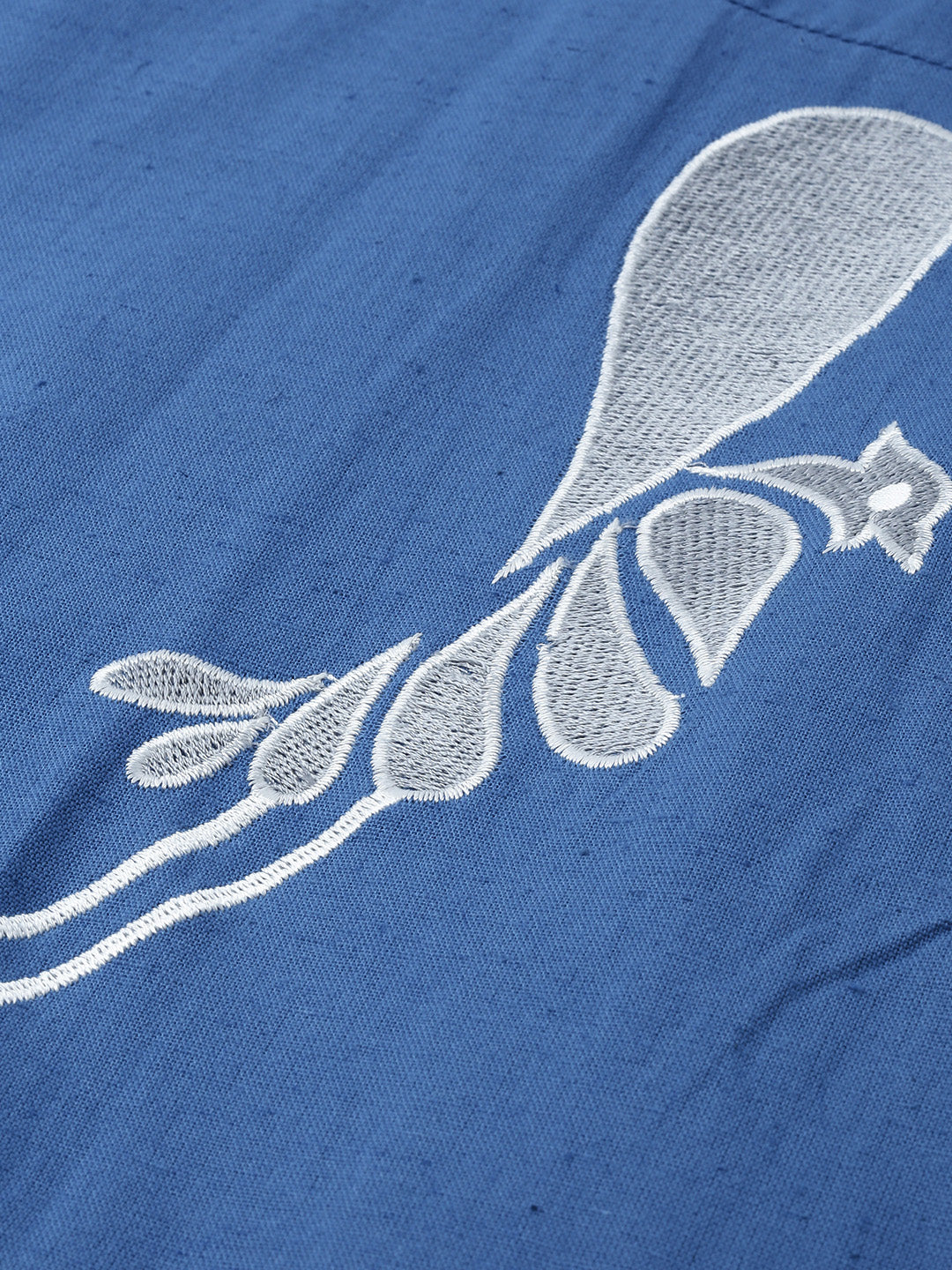 Neerus Women Blue  Grey Embroidered Layered A-Line Kurta