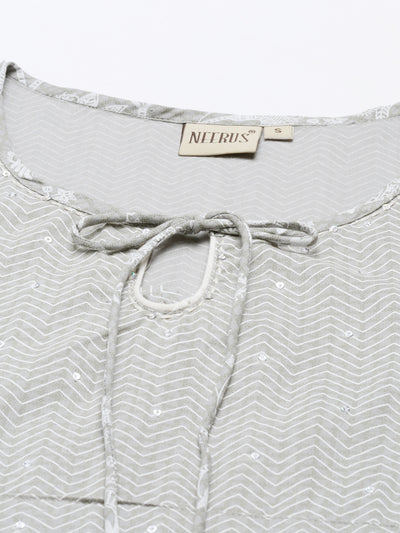 Neeru'S L Gray Color, Cotton Fabric Tunic