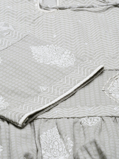 Neeru'S L Gray Color, Cotton Fabric Tunic