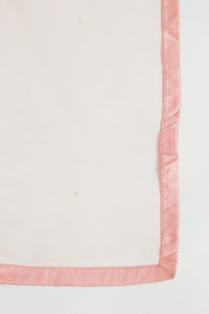 Neerus Pink georgette embellished lehenga choli set - detail view 4