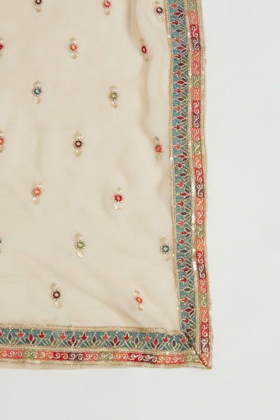Neeru'S Beige Color Georgette Fabric Lehenga Choli