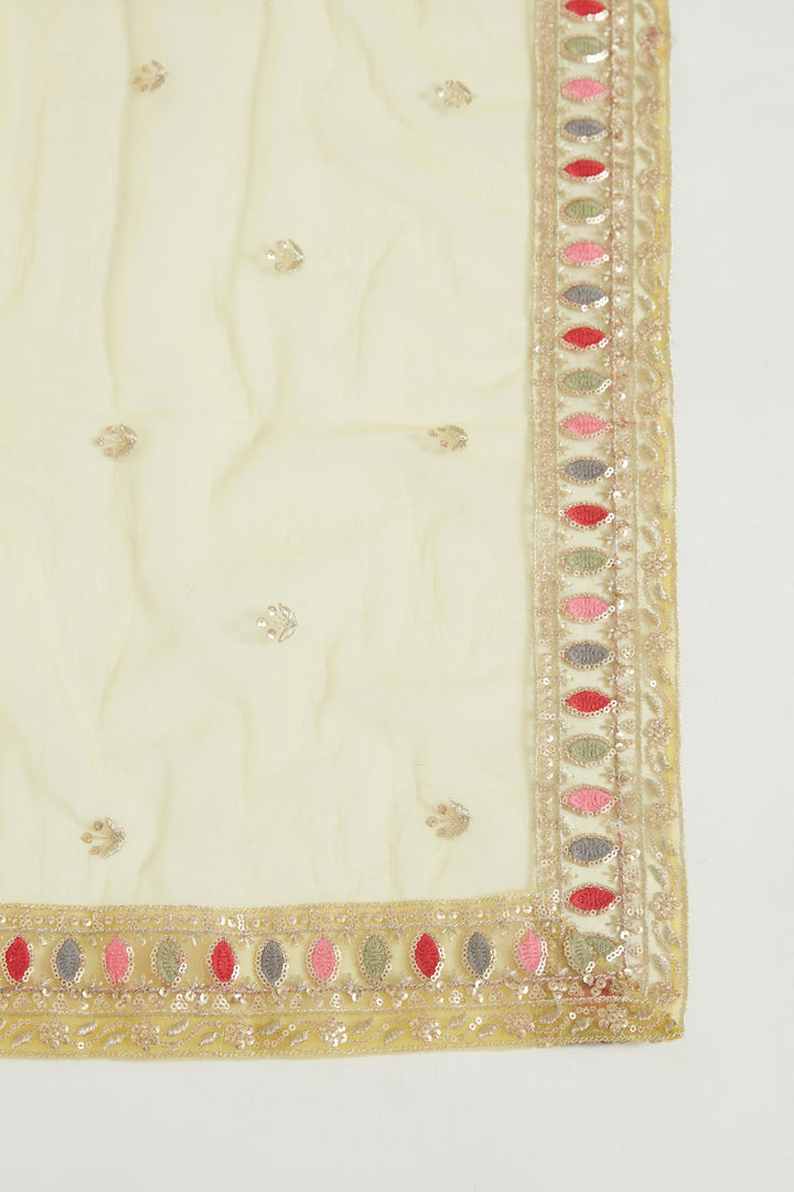 Neerus Yellow Color Georgette Fabric Salwar Kameez