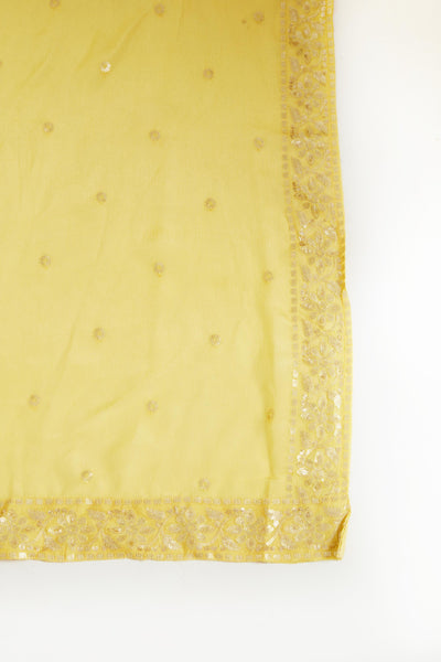 Neeru's Yellow Color Georgette Fabric Salwar Kameez