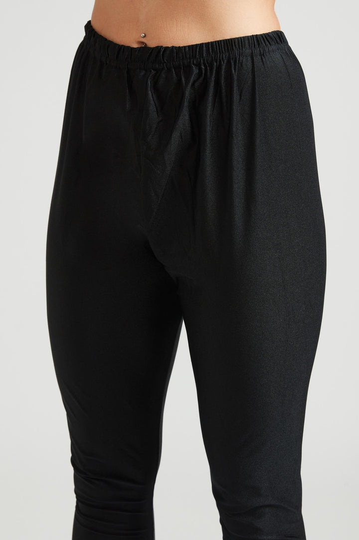 Neerus Black Color Georgette Fabric Kurta Set