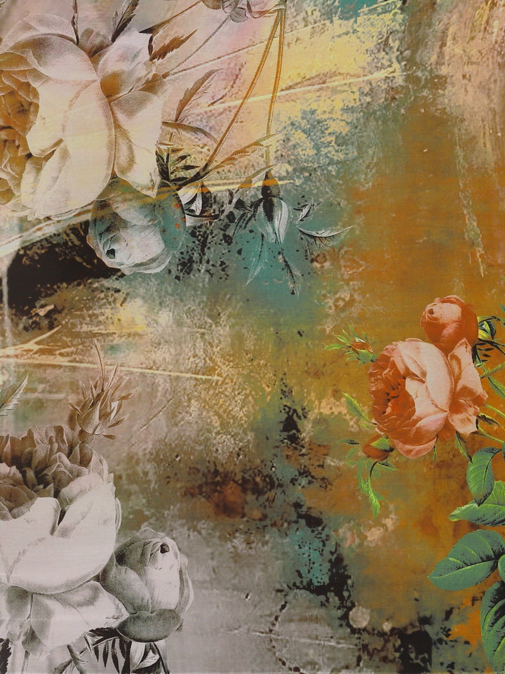 Neerus Multicolor Printed Saree With Blouse