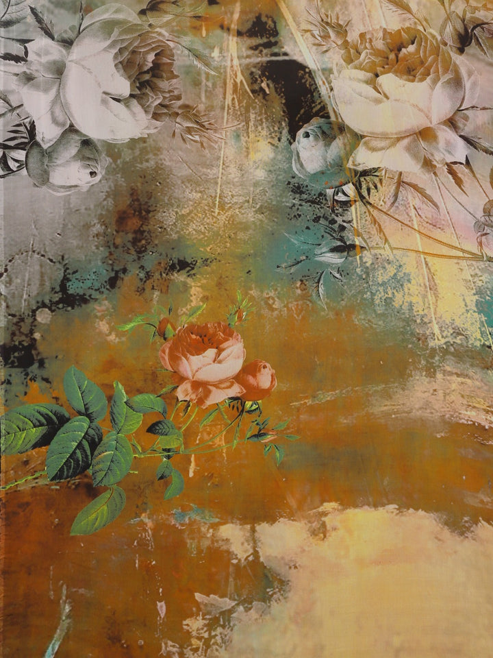 Neerus Multicolor Printed Saree With Blouse