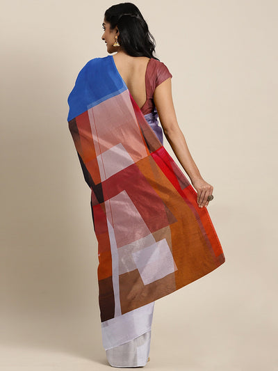 Neeru's Multicolor Printed Saree With Blouse