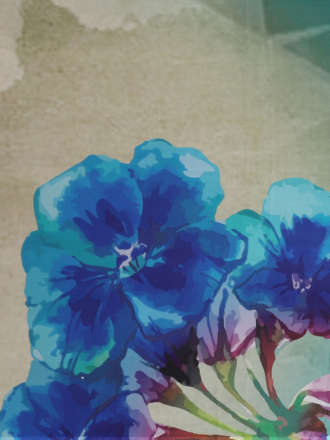 Neerus Blue Color Crepe Fabric Saree