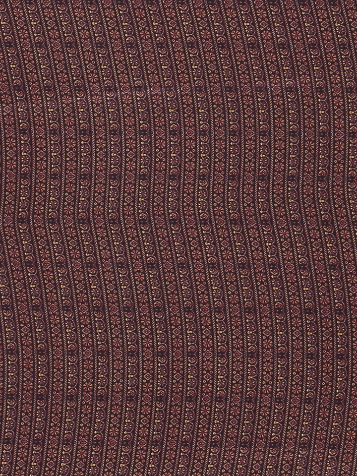 Neerus Peach Printed Saree With Blouse