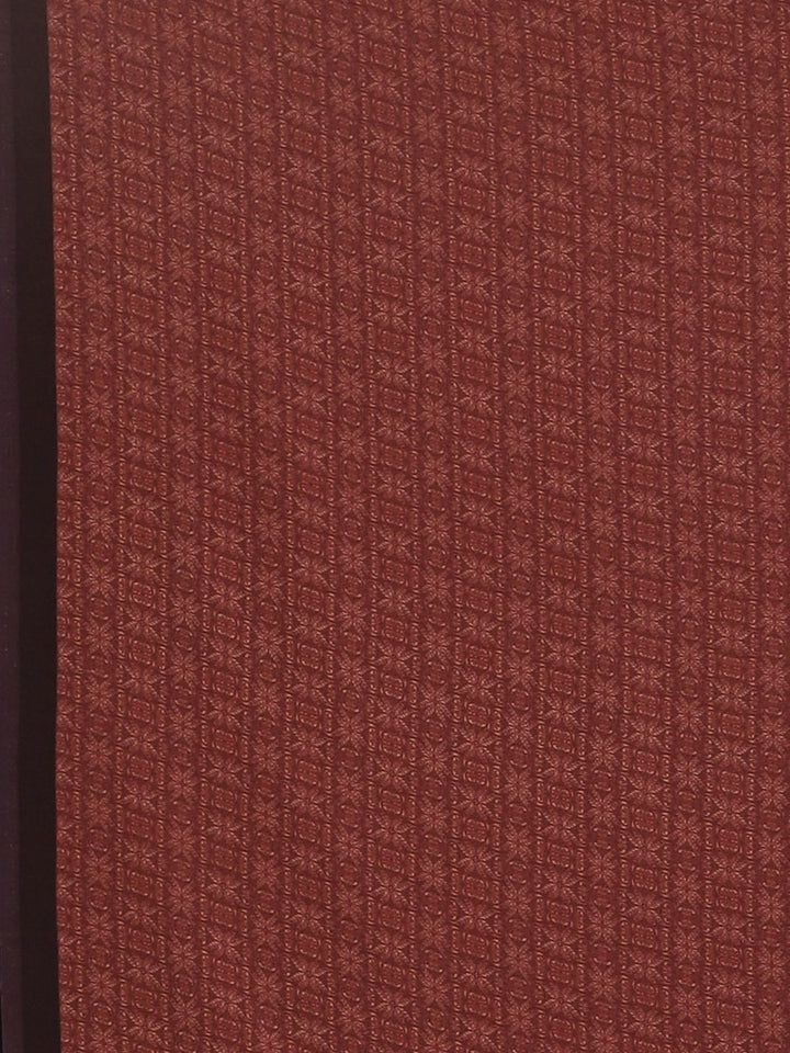 Neerus Orange Printed Saree With Blouse