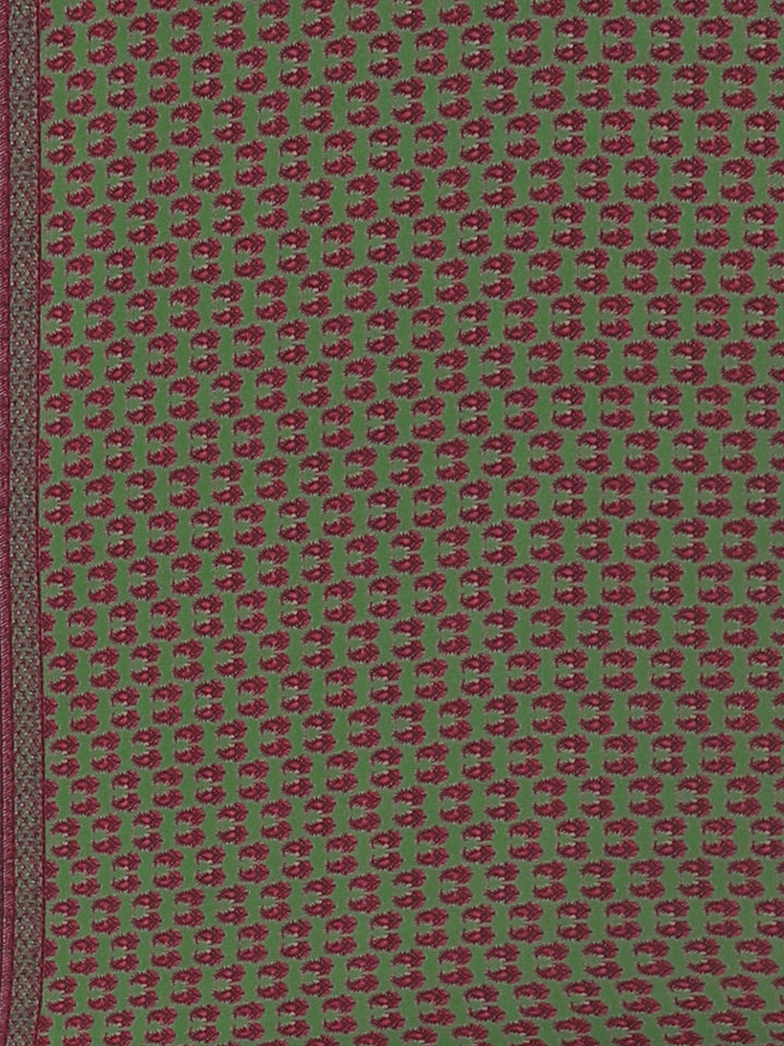 Neerus Green Printed Saree With Blouse