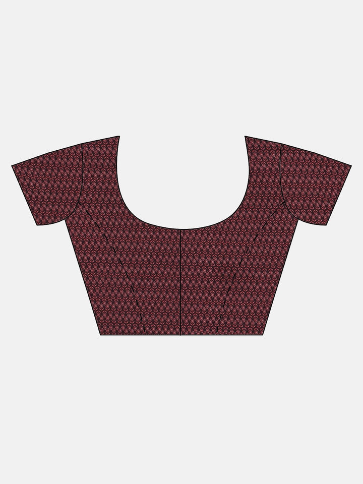 Neerus Beige Printed Saree With Blouse