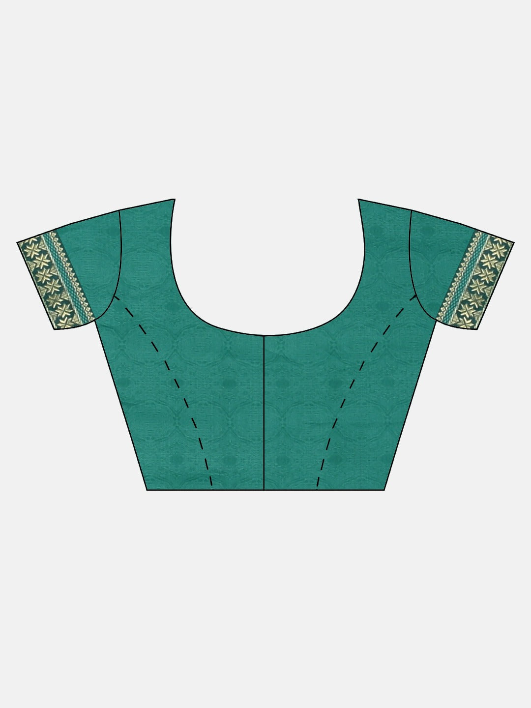 Neerus Blue Printed Saree With Blouse