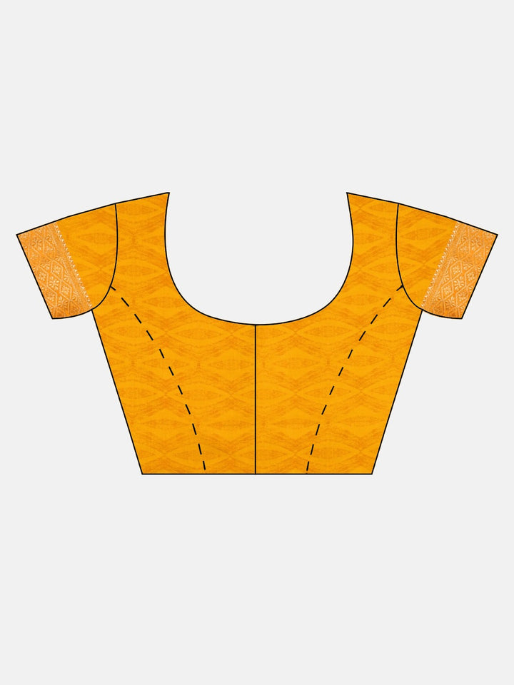 Neerus Yellow Printed Saree With Blouse