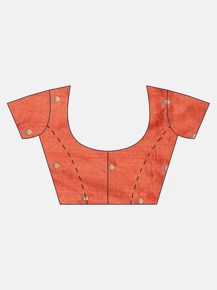 Neerus Brown embellished saree with blouse piece - detail view 2
