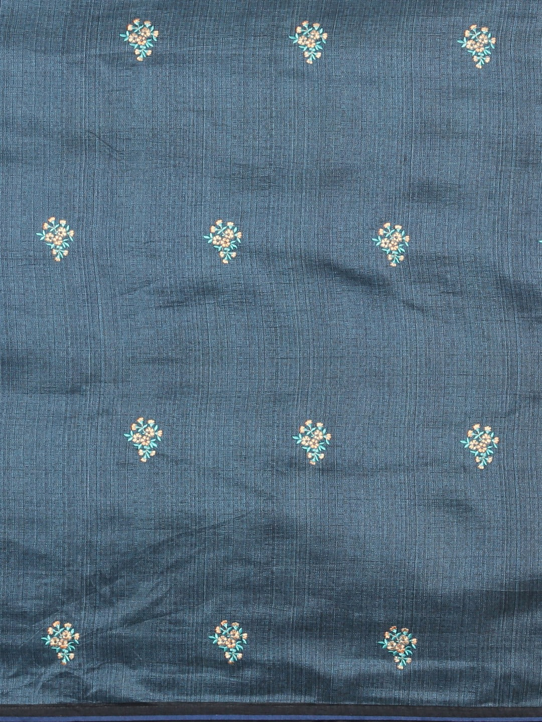 Neeru's Blue Printed Saree With Blouse