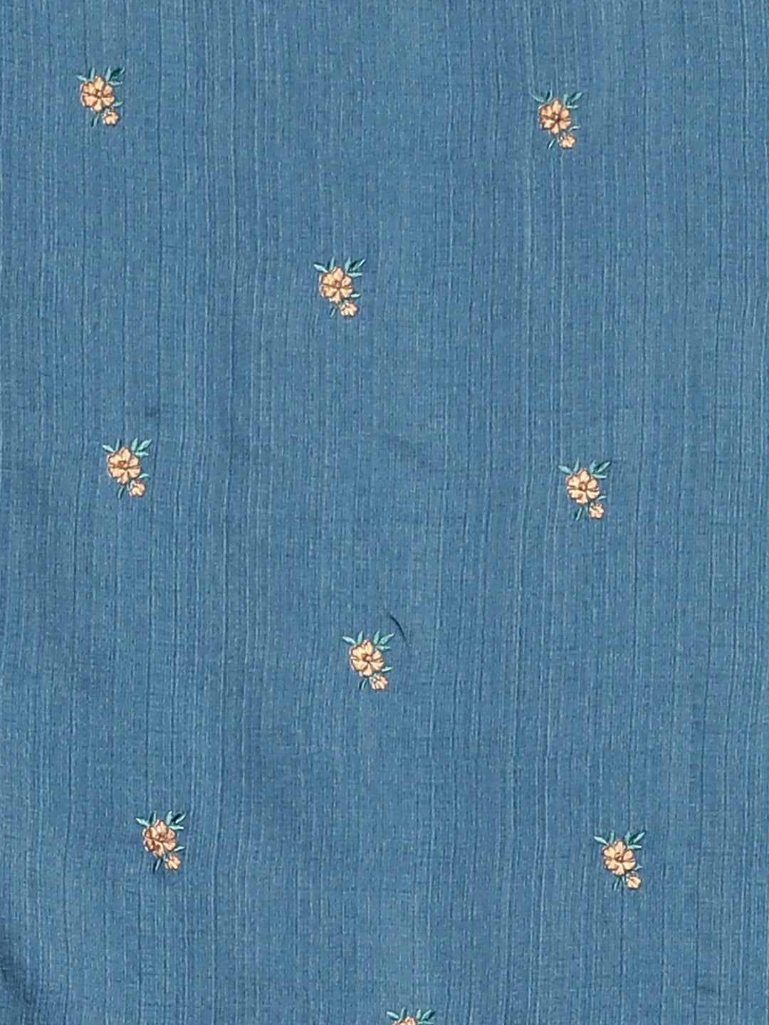 Neeru's Blue Printed Saree With Blouse