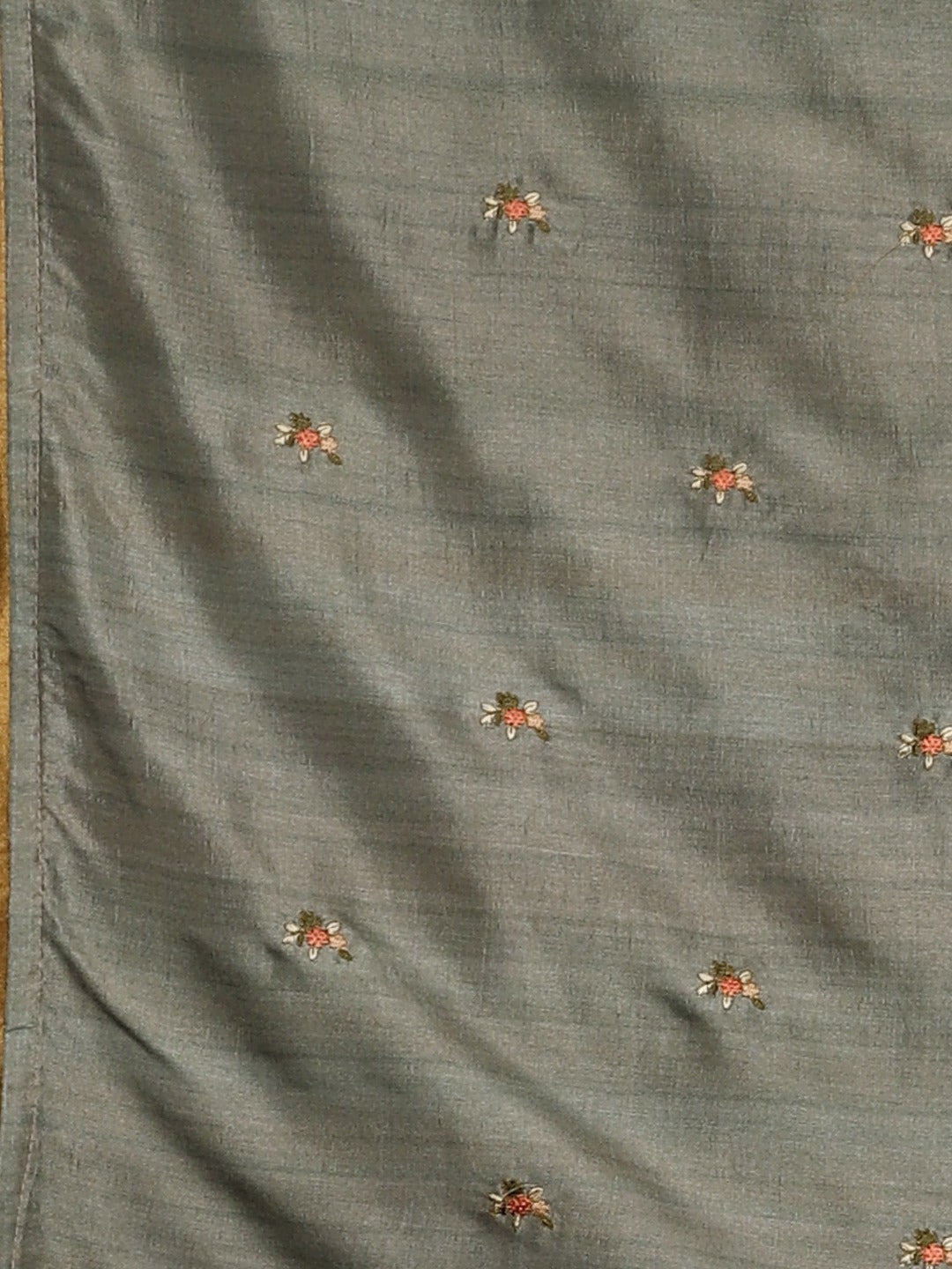 Neeru's Olive Printed Saree With Blouse
