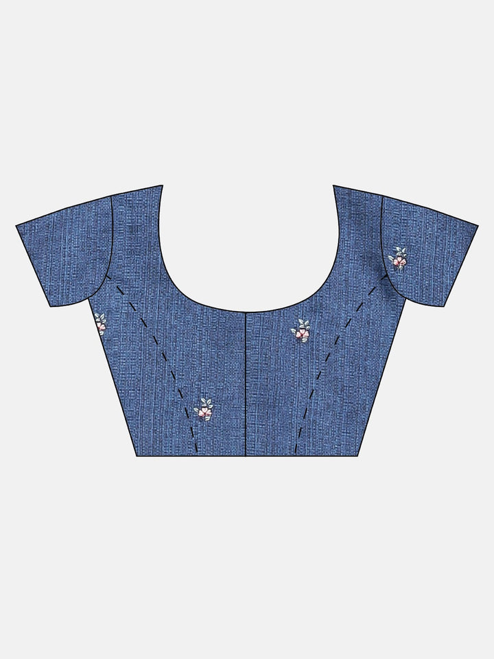 Neerus Beige Printed Saree With Blouse