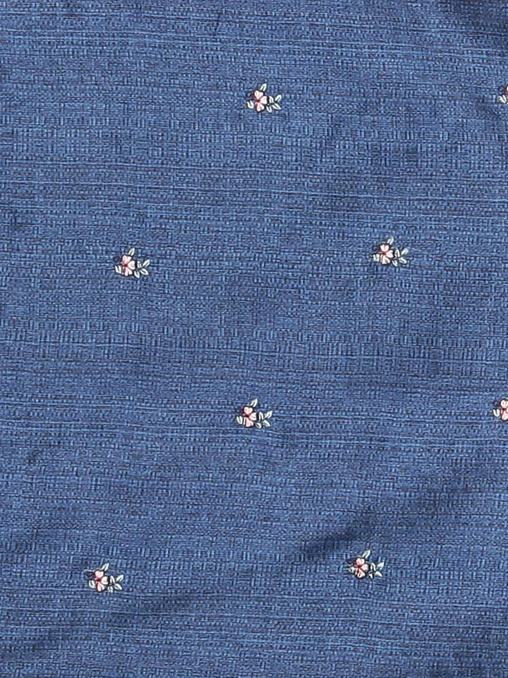 Neerus Beige Printed Saree With Blouse