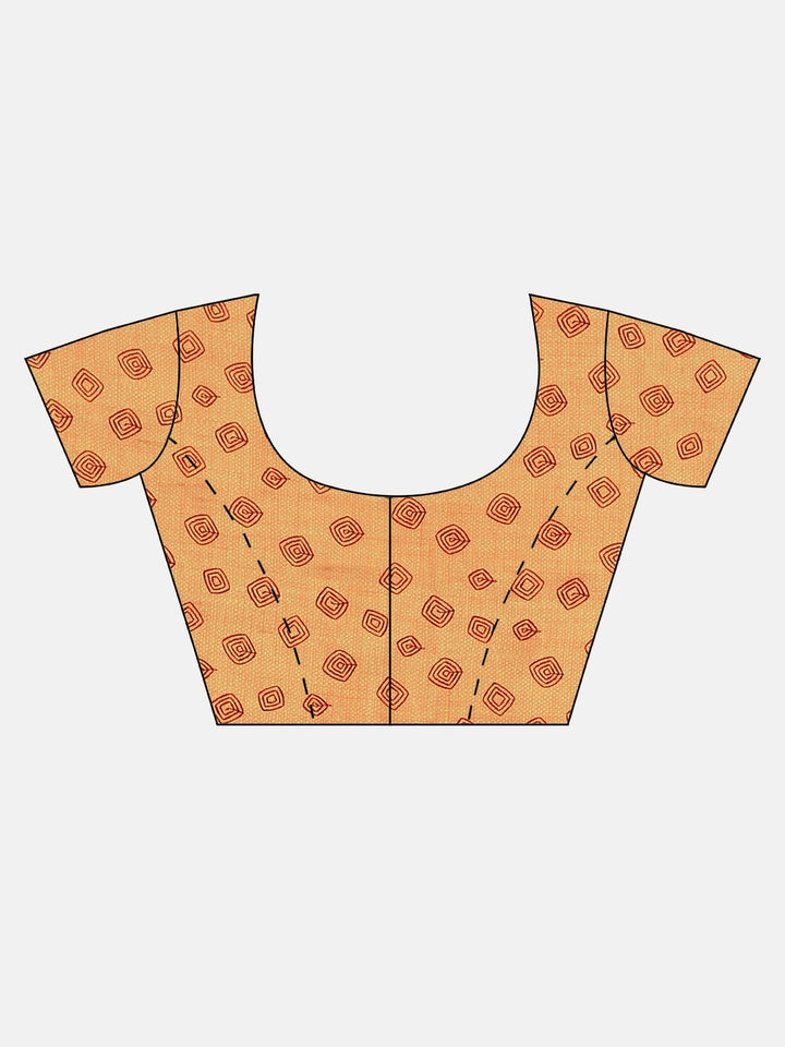 Neerus Green Printed Saree With Blouse