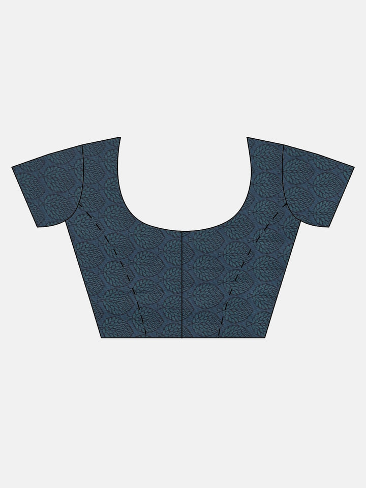 Neerus Sea Green Printed Saree With Blouse