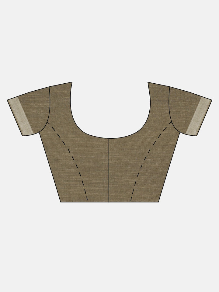 Neerus Blue Printed Saree With Blouse