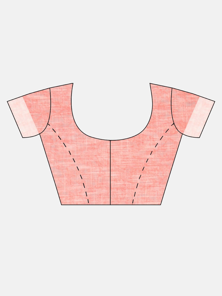 Neerus Pink Printed Saree With Blouse