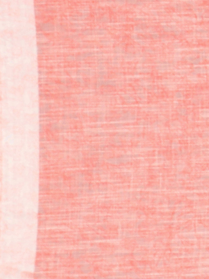 Neerus Pink Printed Saree With Blouse