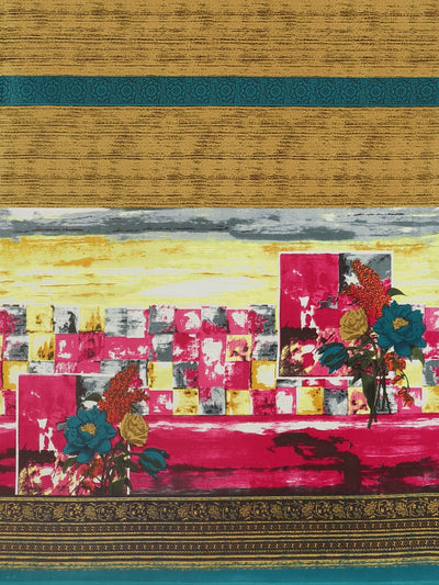Neeru's Multicolor Printed Saree With Blouse