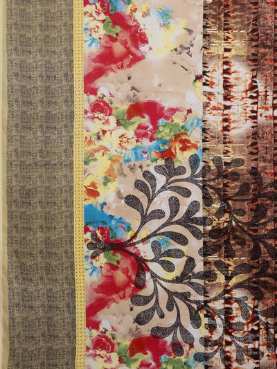 Neeru's Multicolor Printed Saree With Blouse