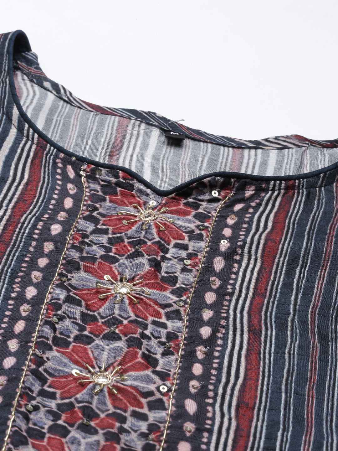 Neerus Grey Color Silk Fabric Kurta