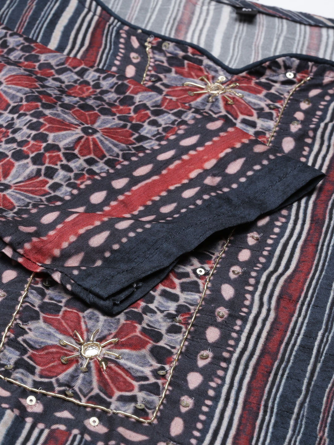 Neerus Grey Color Silk Fabric Kurta