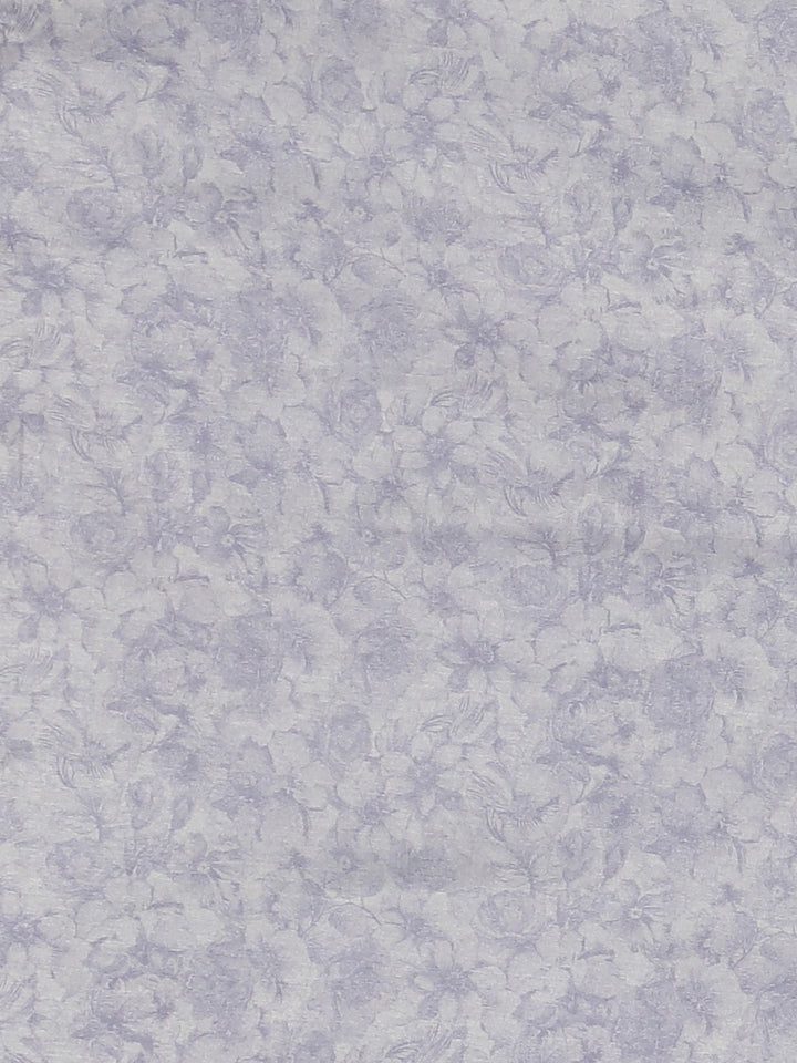 Neerus Grey printed saree with blouse piece - detail view 3