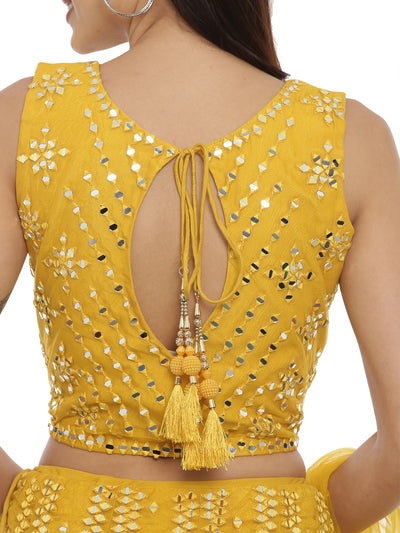 Neeru's Yellow Embellished Lehenga Set