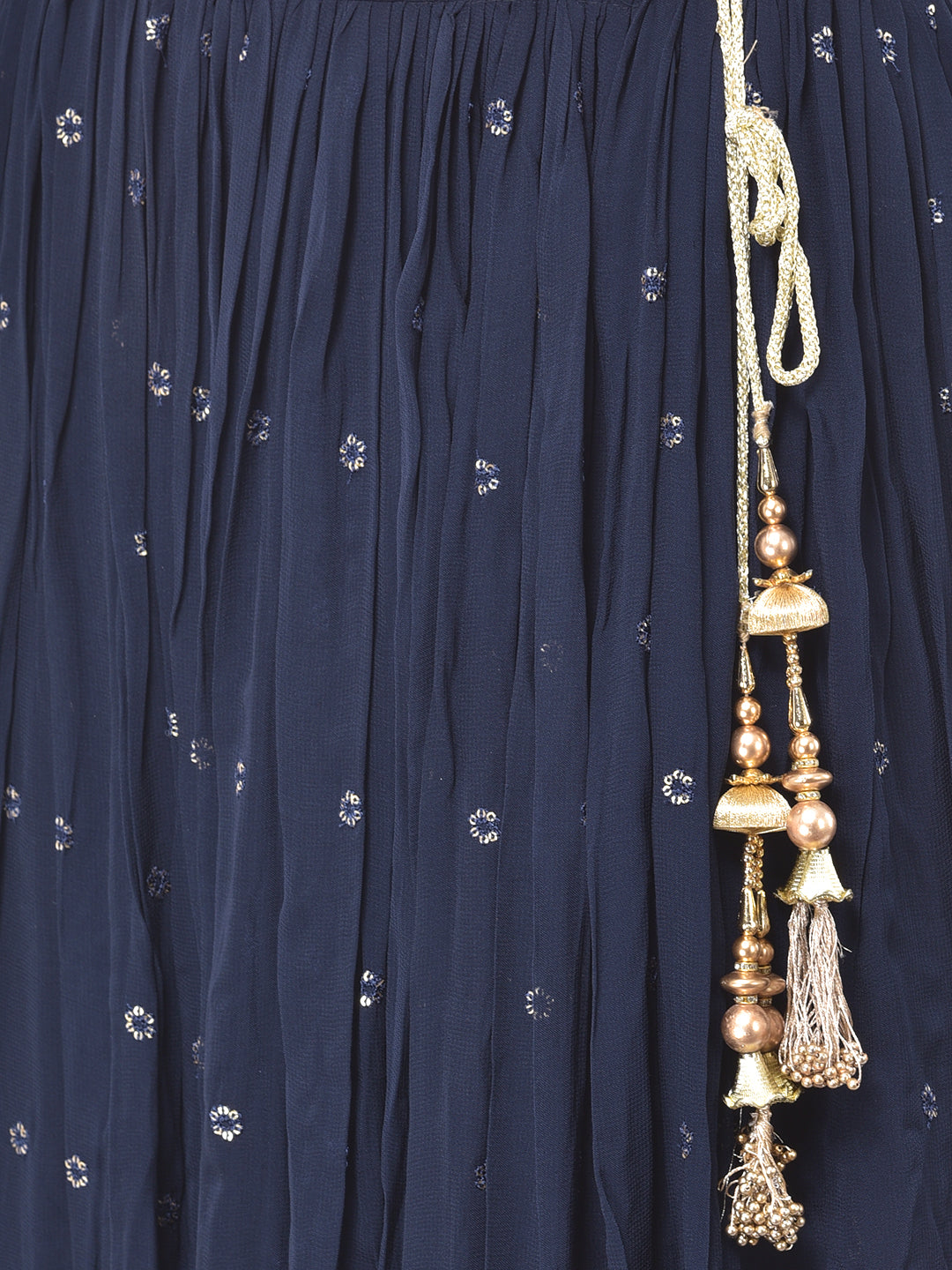 Neeru's Pink & Blue Embellished Lehenga Set