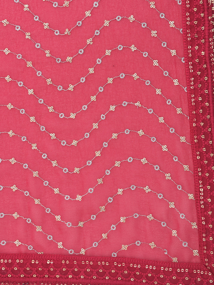 Neerus Pink embellished lehenga set - detail view 5