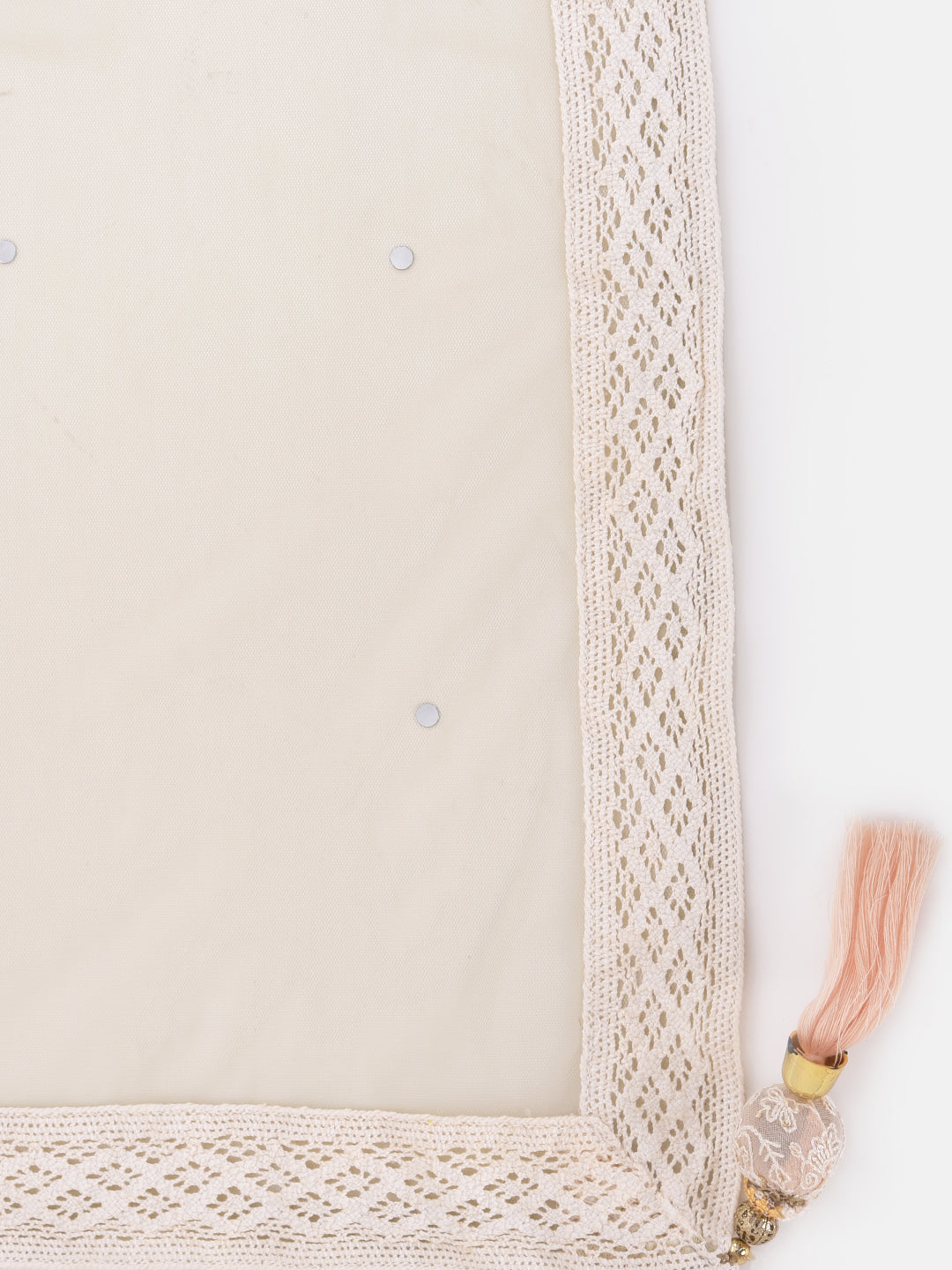 Neerus Pink embroidered sharara set kurta dupatta - detail view 2