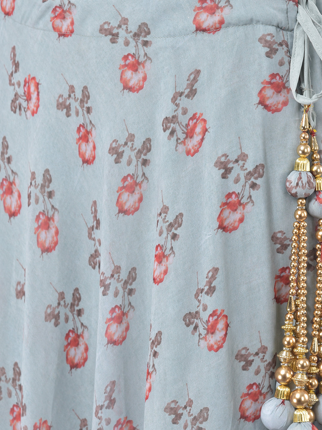 Neerus Green Georgette Embellished Lehenga Set - detail view 3