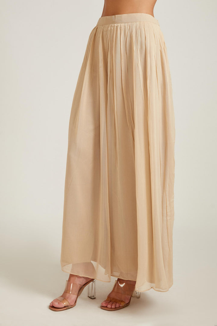 Neerus Beige Color Georgette Fabric Salwar Kameez