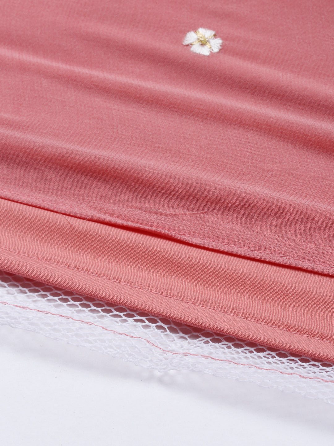 Neerus Tomato Color Georgette Fabric Ghagra Set