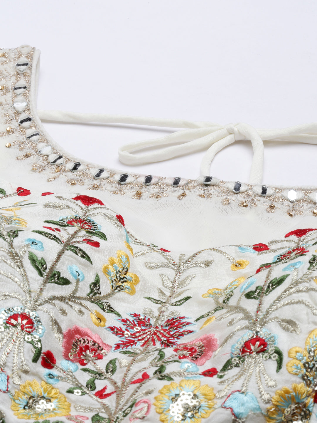 Neerus Tomato Color Georgette Fabric Ghagra Set