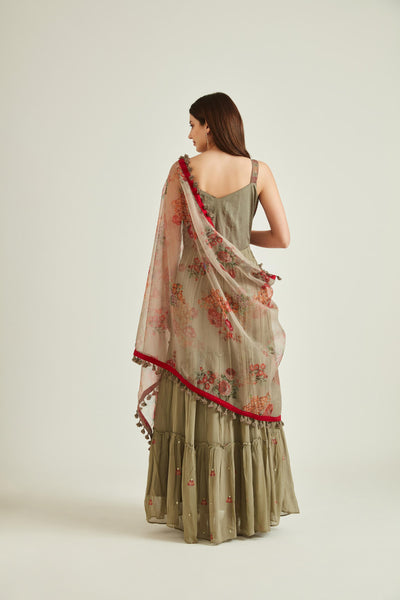 Neeru'S M GREEN Colour GEORGETTE Fabric SUIT