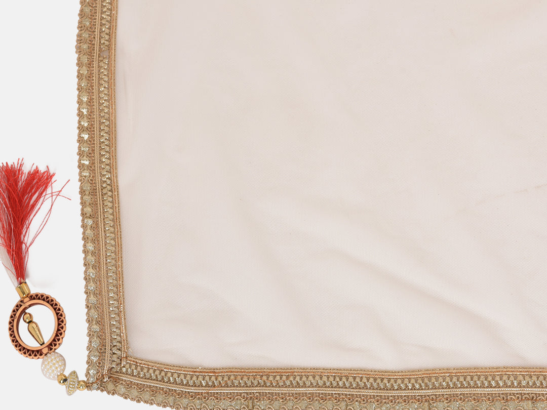 Neerus Cream Color Georgette Fabric Suit-Skirts