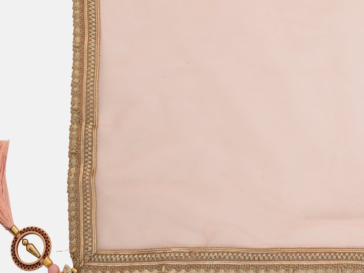 Neerus Orange georgette co-ord set suit skirt - detail view 2