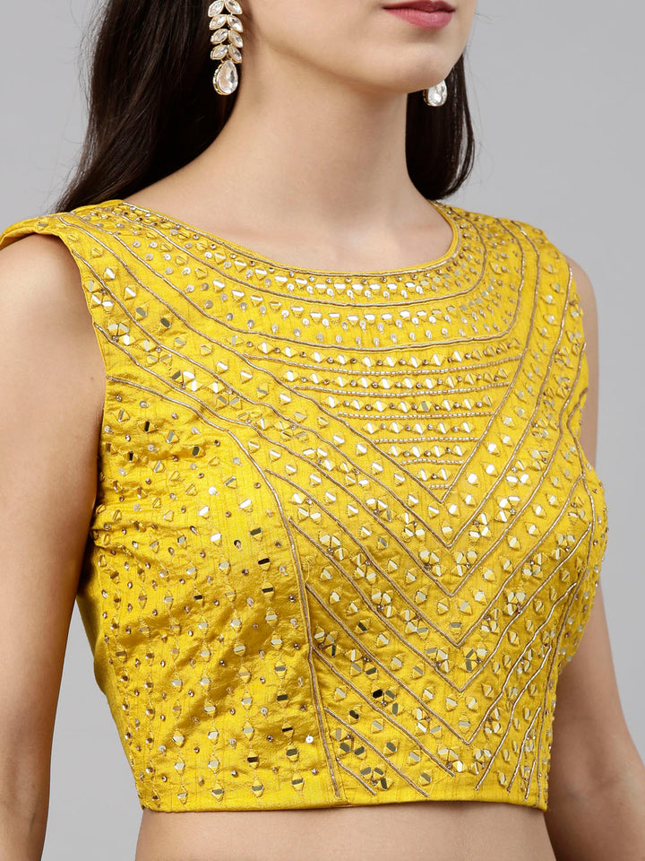 Neerus Bottle Green Color Georgette Fabric Ghagra Set